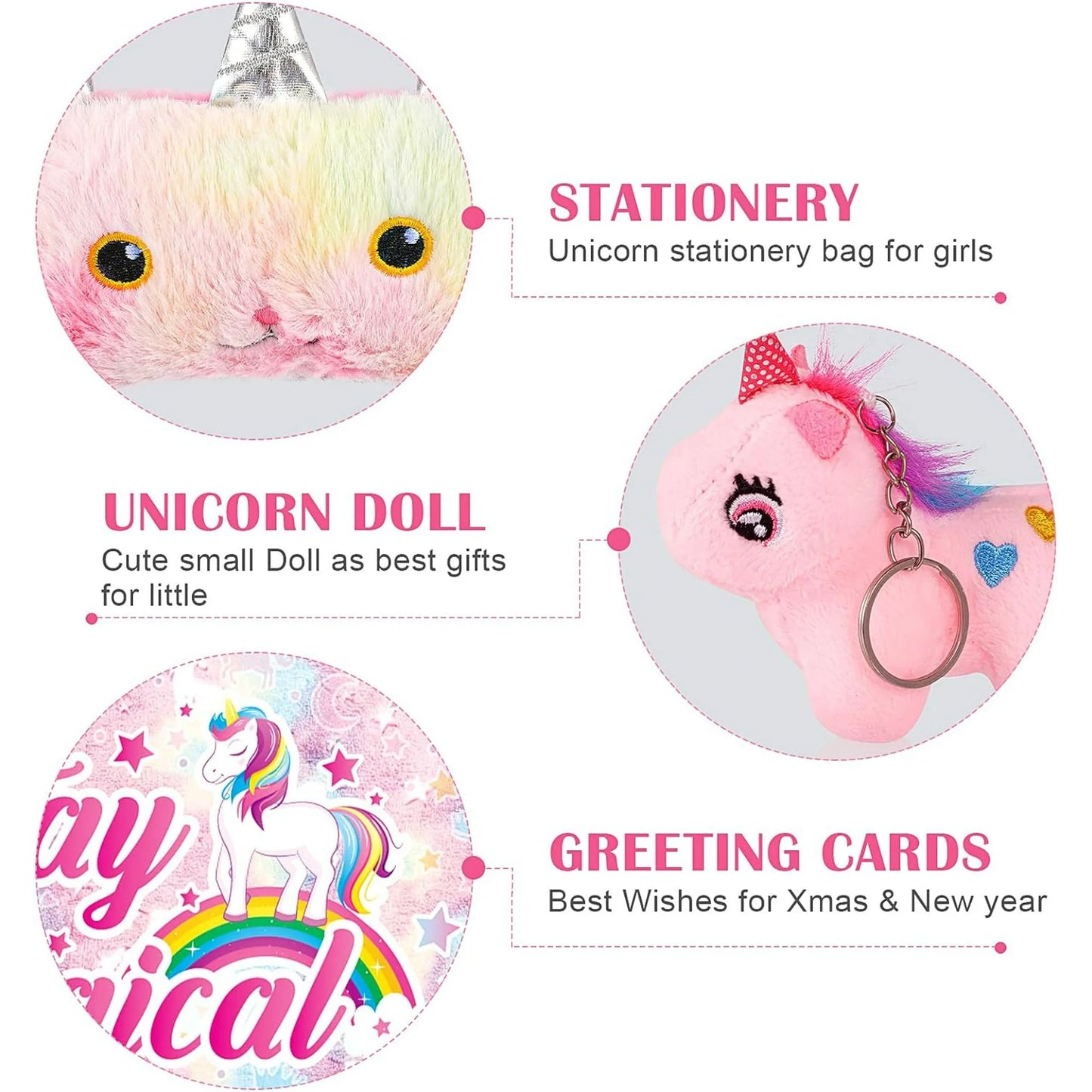 SRIZIAN Unicorn Gift Set, 8-Piece Glow-in-Dark Christmas Birthday Festival