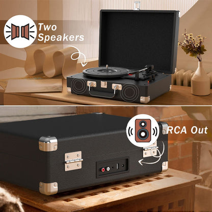 maio turntable record player C210 black