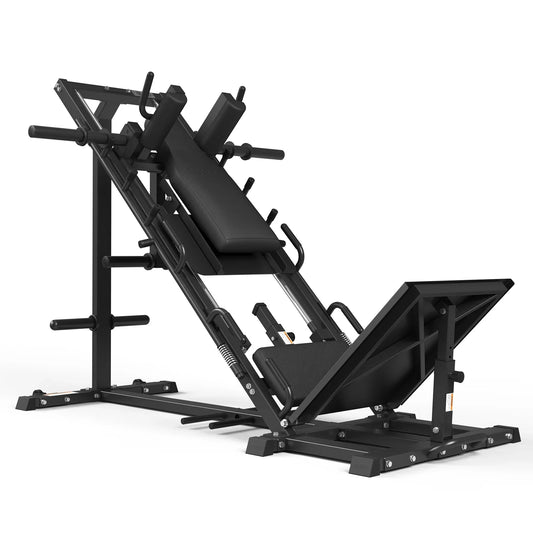 syedee Leg Press Hack Squat Machine, Leg Exercise Machine with Linear Bearing, Lower Body Special with Weight Storage for Quads, Hamstring, Glutes, Calves, Heavy Duty Home Gym Leg Day Equipment