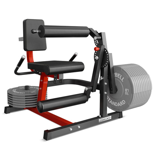 syedee Leg Extension and Curl Machine, Lower Body Special Leg Machine, Adjustable Leg Exercise Bench with Plate Loaded, Leg Rotary Extension for Thigh, Home Gym Weight Machine