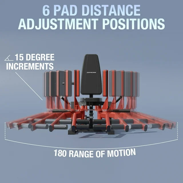 Syedee Hip Abductor Machine, Plate-Loaded Inner and Outer Thigh Machine, Thigh Master Hip Trainer, Hip Thrusters for Home Gym（2024 Vision）