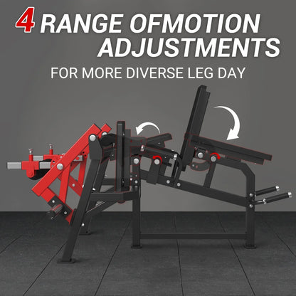 Syedee Leg Extension and Curl Machine, Single Leg Extension, Lying Leg Curl, Standing Leg Curl, Adjustable Leg Exercise Bench with Plate Loaded, Leg Machine Home Gym