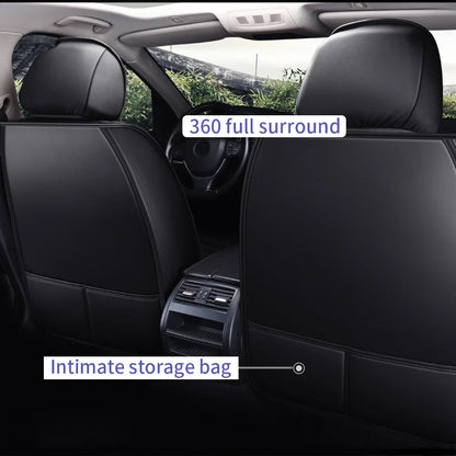 AOMSAZTO Fit Toyota Camry 2005-2017 Car seat Cover 5-seat Ice Silk+Faux Leather Full Set Breathable