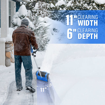 SOYUS 11" Electric Snow Shovel, Snow Blower with Adjustable Front Handle, 10 Amp