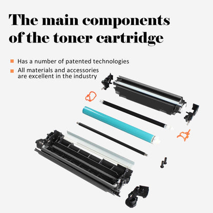 17A Toner Cartridge 4-Pack WITH CHIP Compatible for HP 17A CF217A for HP Laserjet Pro M102w M102a, MFP M130nw M130fw M130fn M130a Printer (Black)