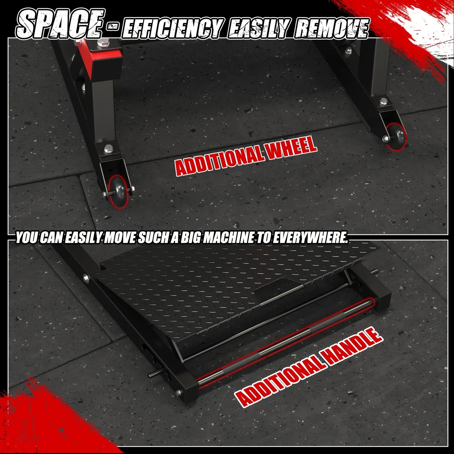 syedee Glute Bridge Machine, Heavy Duty Plate-Loaded Hip Thrust Machine, Glute Drive Machine for Glute Muscles Shaping(Red)