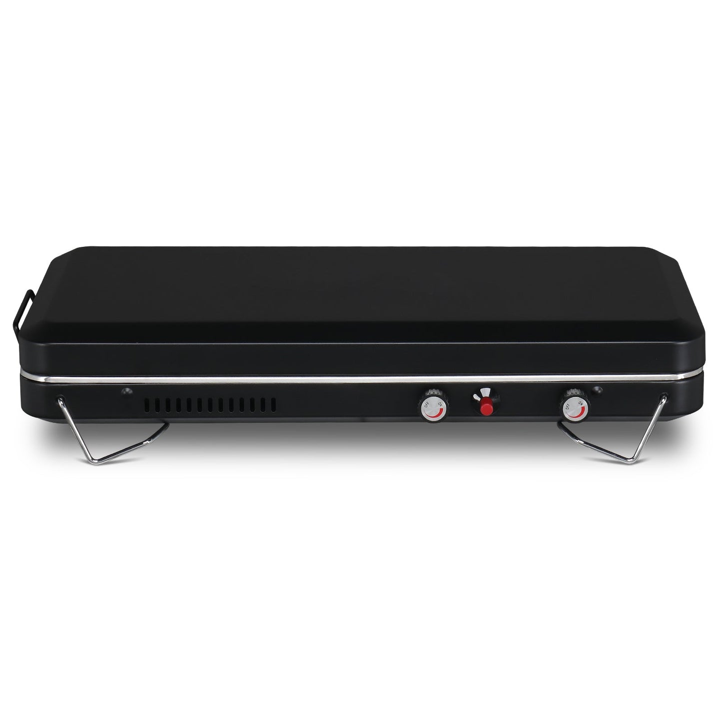 Tabletop 2-in-1 Camping Griddle/Stove Propane Stove Camping Portable Griddle Burner w/ Windpanel