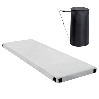 Zimtown Outdoor 2.5-inch Memory Foam Camping Mattress Portable Roll-Up Sleeping Mat, Small Gray