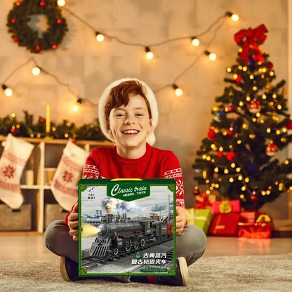 JUGAAD LIFE Train Set for Kids Electric Train Toy for Boys Girls Train Toys with Smokes, Lights & Sound, Christmas Gifts for Kids 3 4 5 6 7 8 Years Old
