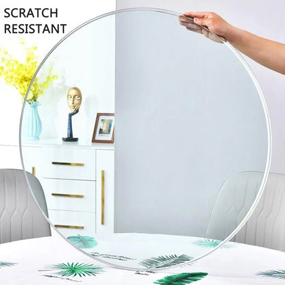 40 Inch Round Glass Dining Table Top,Circle Tempered Glass Kitchen Table Top with 4-6 Rubber Anti-Slip Ring,0.35 Clear Circular Dining Table Top, for Dining,Restaurant Table and Lazy Susan